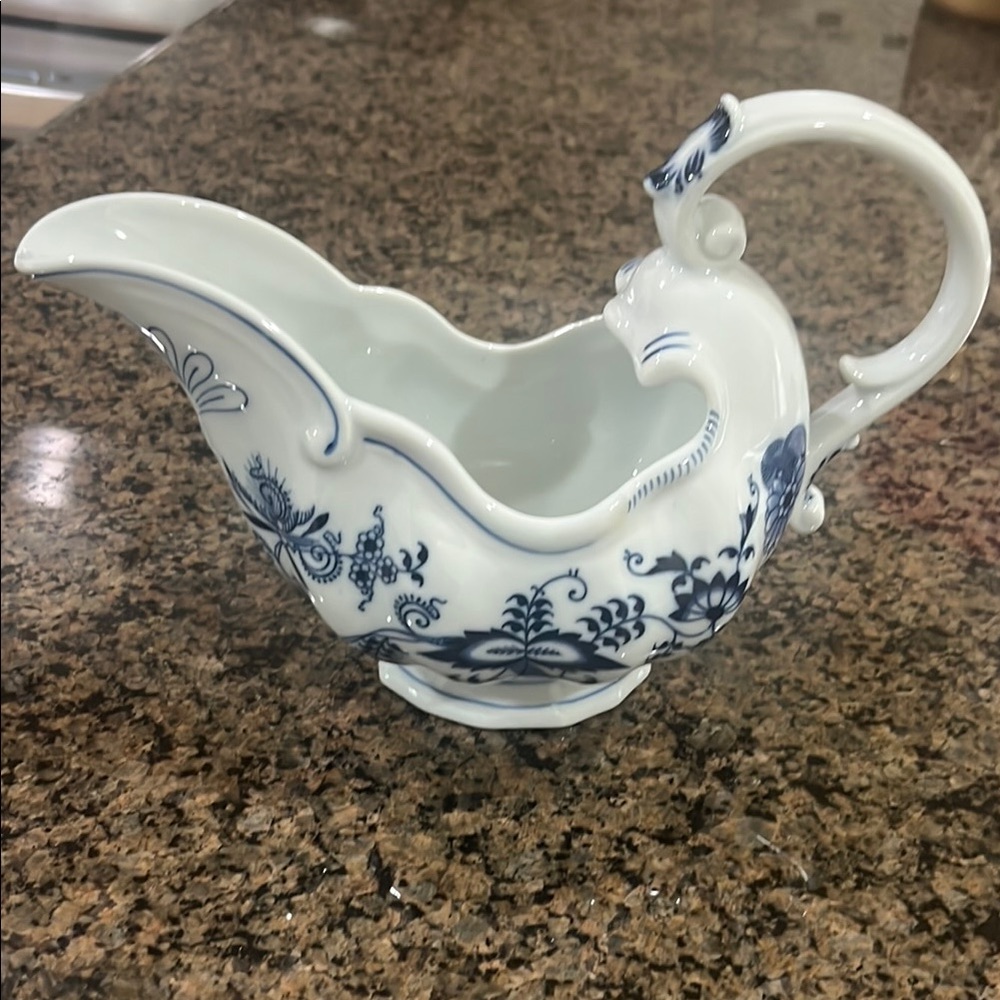 Retired Blue and White Danube Japan (Blue Onion Design) Gravy Boat